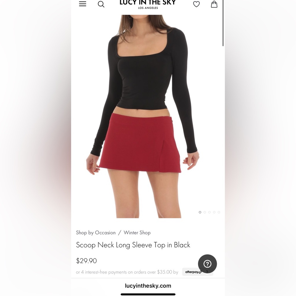Lucy in the sky-Scoop neck long sleeve top